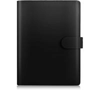 DVMSIEF Notebook A5/A6 Budget Binder Planner Notebook Cover PU Loose-leaf Handbook 6 Holes Diary Agenda Paper(White,A5)