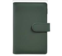 DVMSIEF Notebook A5/A6 Budget Binder Planner Notebook Cover PU Loose-leaf Handbook 6 Holes Diary Agenda Paper(Matte Green,A6)