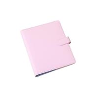 DVMSIEF Notebook A6 A7 Handbook Multi-Function Color Matching Square Loose-Leaf Card Book Office Stationery(Only cover pink,A6)