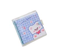 DVMSIEF Notebook Account Writing Pads Square Diary Book Handbook Detachable Notebook Notepad Loose-leaf(Blue)