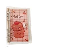 DVMSIEF Notebook Hand Account Loose-leaf Notebook Set Girl Heart Detachable Coil Book Notepads Stationery(Apple bear)