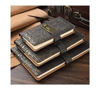 DVMSIEF Password Book Vintage Password Notebook A6 A5 B5 Ancient Egyptian Leather Secret Diary With Lock Travel Note Book Office Journals(A6)
