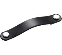 dvnFWKc 4Pcs Layer Cowhide Leather Handle Wardrobe Door Drawer Furniture Leather Handles(Silver,96mm)