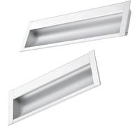 dvnFWKc Cabinet Pulls, Cabinet Drawer Edge Handle, Rectangular Hidden Finger Handle, Aluminum Alloy Embedded 2 Pack