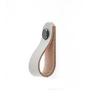 dvnFWKc Leather Cabinet Pulls, 4Pcs Single Hole Leather Handle Wardrobe Cabinet Door Drawer Furniture Handles