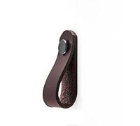 dvnFWKc Leather Cabinet Pulls, 4Pcs Single Hole Leather Handle Wardrobe Cabinet Door Drawer Furniture Handles