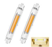 Dvnoua R7S Bulb 118mm LED Dimmable Warm White (300W Equivalent), R7S Bulb 118mm LED Dimmable Natural White 4000K 3000LM, Flicker-Free, 360° Light Angle, Energy Saving R7s Floodlight, 2 Pack