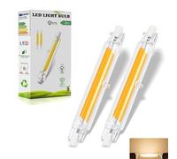 Dvnoua R7S Bulb 78mm LED Dimmable 10W, Warm White 3000K 1000LM, R7S LED Bulb 78mm Equivalent 100W Halogen Light Bulbs, Flicker-Free, 360° Light Angle, Energy Saving R7s Floodlight, 2 Pack