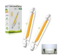 Dvnoua R7S Bulb 78mm LED Dimmable Cool White 6000K 1000LM, R7S LED Bulb 78mm 10W Dimmable (100W Equivalent), Flicker Free, 360° Light Angle, Energy Saving R7s Floodlight, 2 Pack