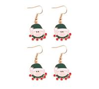 DVOFU 2Pairs Elf Dangle Earrings Novelty Funny Santa Claus Elf Designer Dangle Jewellry Classic Christmas Decorations for Xmas Party Favors Accessories