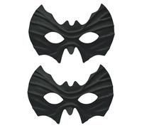DVOFU 2Pieces Superhero Black Bat Eye Mask Half Face Eyemask Halloween Costume Cosplay Party Accessories for Adult Men Stage Performance Carnival