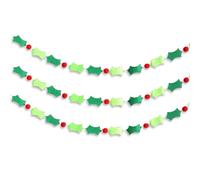 DVOFU 3Pieces Merry Christmas Berry Banner Red Green Cute Christmas Garland Xmas Happy New Years Birthday Wedding Festivals Holiday Home Garden Hanging Decor for Kids