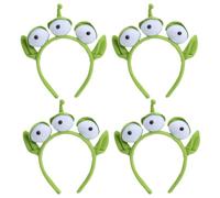 DVOFU 4Pieces Three Eyes Alien Headband Space Eyeball Hairband Cute Eyes Elastic Headband Hair Accessories Suitable for Cosplay Halloween Party Taking Photos