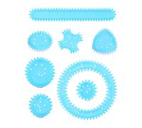 DVOFU 8Pieces Spirograph Deluxe Set Blue Stencil Drawing Rulers Art Craft Toys Geometric Drawing Ruler Kids for Art Craft Creation Education