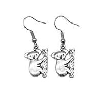 DVOFU Koala Bear Earrings Silver Cute Stud Earrings Animal Novelty Earrings Mother Daughter Jewellery Birthday Gifts for Girls Friends