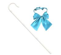 DVOFU Shepherd's Crook with Bow White Shepherd Staff and Blue Bow Tie Shepherd's Stick Costume Accessories Adult Little Bo Peep Costume Cane Staff Halloween Decorative Crutch