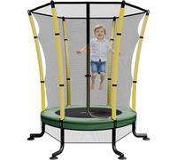 Dvoko Mini Toddler Trampoline 4.5FT with Safety Net Enclosure | Indoor Outdoor Trampoline Kids Equipped With Anti-Slip Suction Cups And L-Shaped Feet Up to 50kg