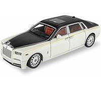 DVPUDEPLV Die-Cast Metal Vehicles 1:18 1:24 Scale For Rolls-Royce Phantom Luxury Cars Alloy Car For Model Sound And Light Pull-Back Static Vehicle For Gift Collector(1:18 White)