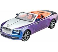 DVPUDEPLV Die-Cast Metal Vehicles 1:24 For Rolls-Royce Spectre Dawn Alloy Car For Model Sound And Light Pull-Back Static Simulation Vehicle For Gift Collector Cars(Purple Convertible)