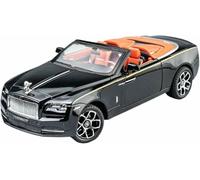 DVPUDEPLV Die-Cast Metal Vehicles 1:24 For Rolls-Royce Spectre Dawn Alloy Car For Model Sound And Light Pull-Back Static Simulation Vehicle For Gift Collector Cars(Black Convertible)