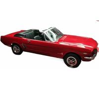 DVPUDEPLV Scale For Model Car Replica For Mini Die-Cast Static Alloy Metal For 1:18 For Ford For Mustang For Convertible 1965 Simulated Vehicles Ornaments Motor(Red)