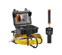 DVR Recording Pipe Inspection Camera With 512Hz Locator IP68 9 Drain Sewer Camera W/12 Adjustable LEDs And 16 GB SD Card Easy To Use(9 inch Screen 50M)
