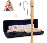 dvSRFw Wooden Recorder Soprano Recorder German Fingering Wooden 8-Hole Flute for Adults, Children and Beginners German Style 8 Holes No Chinese Logo