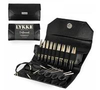 DW-35IC-SET-FXL Driftwood 3.5" Interchangeable Circular Knitting Needle Set of 9 Pairs - Black Faux Leather Case