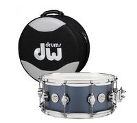 DW Design Series 14" x 6" Snare Drum Blue Slate & Case