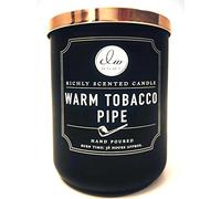 DW Home Large Warm Tobacco Pipe Candle in Glass Jar With Copper Lid- 15 Oz.