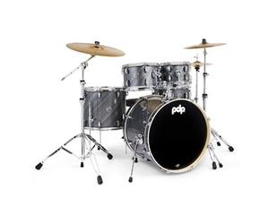 DW PDP Mainstage 5 Pc Drum Kit Complete w/ Hardware Pack and Paiste Cy