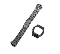 DW5600 Mod Kit Retro Metal Strap Case Compatible With Casio DW-5600 GW-B5600 Modified Vintage Carved Indian Style 316L Steel Bezel WatchBand(B Retro Style)