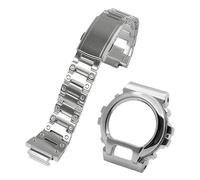 DW6900 Mod Kit Modified Metal Case+Bracelet Compatible With Casio DW-6900 Series Stainless Steel Bezel Strap Men's Watch Accessories(A-Silver suit)