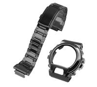 DW6900 Mod Kit Modified Metal Case+Bracelet Compatible With Casio DW-6900 Series Stainless Steel Bezel Strap Men's Watch Accessories(A-Black suit)