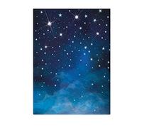 DWADW Night Throw Blanket, Vibrant Star in Abstract Ombre Style Sky Astronomy Themed Graphic, for Bedroom, Couch, Livingroom, Chair, Pets, Outdoors, 50" x 60" Pale Blue