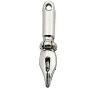 Dwang 1Pc Silver Fountain Pen Planner Charm,Bracelet Charm,Dangle,Travelers Notebook Charm, Accessories Planners,Office Products,Refills and Covers