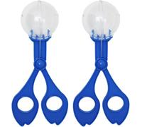 Dwang 2 Pcs Fine Motor Skill Tool, Scoopers for Teen Nature Exploration Observation for Hand-Eye Coordination Plastic Scissor Clamp Small Butterfly Clip,Sports and Outdoor Play( Blue)
