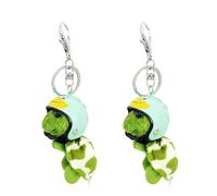 Dwang 2pcs Green Plush Turtle Keychain, Funny Pendant Plush Doll Portable for Wallet Tote Bag Belt Phone, Car Keychains and Charms