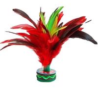 Dwang Colorful Feathers Kick Shuttlecock, 20CM Impact Wea Fadeless Shuttlecock Adults,Multi-Person Interactive Sport,Chinese Jianzi Foot Feather Sports Toy for Indoor and Outdoor Racquet Sports