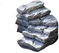 Dwang Curved Stone Steps Miniature Fairy Garden Accessories - Miniature Pond Lawn Ornament Figurines, Mini Water Well Bridge Figurines, Micro Landscape Ornaments for DIY Outdoor Kit Statues