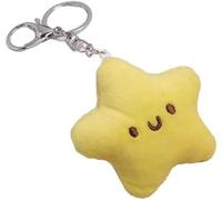 Dwang Yellow Star Plush Keychain, Plush Star Keychain Backpack Accessories Doll Pendant Heart Healing in Addition to Serving as Women's Keyrings and Keychains Car Backpack Purse Charm