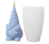 Dwarf Candle Mold | 3D Gnome Christmas Decorations | DIY Christmas Dwarf Mold, Home Decor Holiday Gnome Candle Molds, Cute Silicone Molds for Making