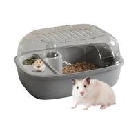 Dwarf Hamster Cage - 2 Tier Small Animal House with Exercise Wheel Enclosure | Indoor & Outdoor Travel Apartment Bedroom Mouse Gerbil Habitat Park
