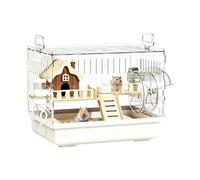 Dwarf Hamster Cage - Clear Hamster House,Acrylic Gerbil Habitat - for Pet Parents Keepers Shops Home Office Living Room Bedroom Study Apartment Shelters