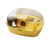 Dwarf Hamster Cage Jaula Para Hamster | Clear House Cage for Small Animals, Spacious Habitat, Includes Exercise Wheel for Active Play, Easy Clean Design Ensures