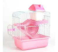 Dwarf Hamster Cage Starter Kit, Syrian Hamster Cage High Villa, Portable Accessories, Cartoon Cooling Set, 3 Pieces
