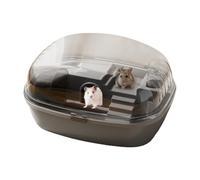 Dwarf Hamster Habitat - Compact Cage, Small Animal Play House | Durable Cage Design for Hamster Rest and Exploration, Great for Cam Living Spaces