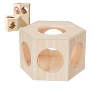 Dwarf Hamster | Wooden Shelter for Hamsters, for Indoor Cages, Decorative Mazes for Hamsters, Gerbils and Home Rodents