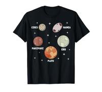 Dwarf Planets Solar System Astronomy Science Design T-Shirt