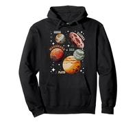 Dwarf Planets SolarSystem Ceres Eris Pluto Haumea Space Pullover Hoodie